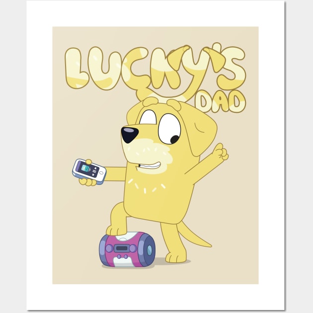 Lucky’s Dad Music TIme Wall Art by KOMIKRUKII